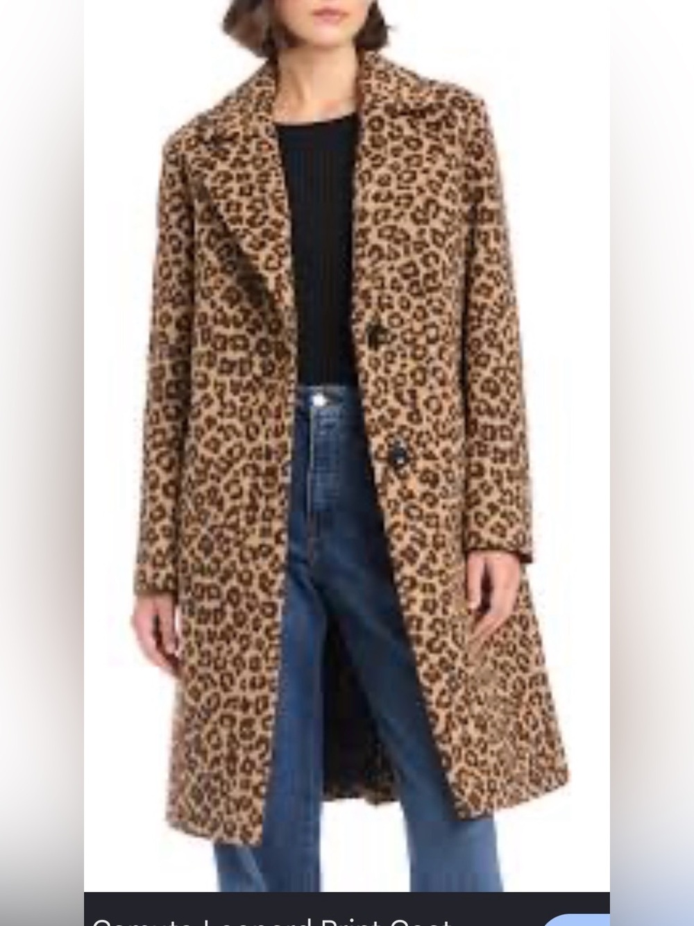 Vince Camuto Leopard Print Trench Coat in Brown